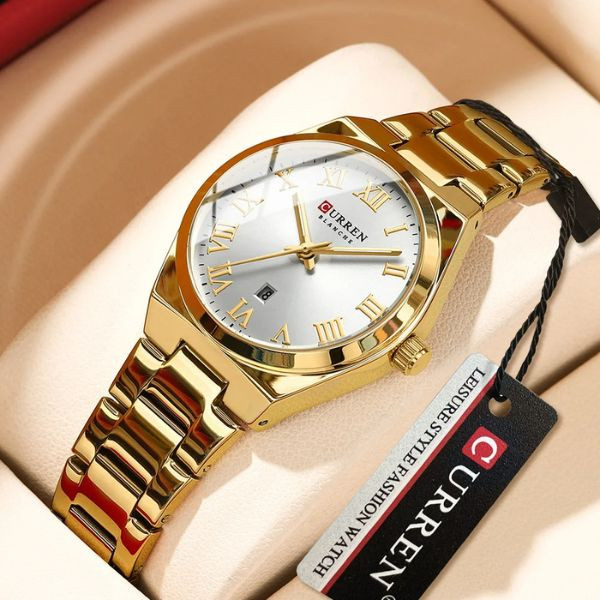 Curren 9095 gold white