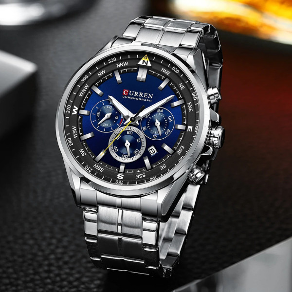Curren 8399 silver blue