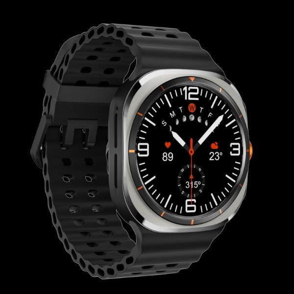 Smartwatch W7 black sa gumenom narukvicom